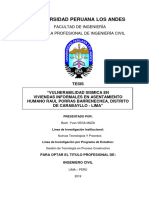 Universidad Peruana Los Andes: Facultad de Ingeniería Escuela Profesional de Ingeniería Civil