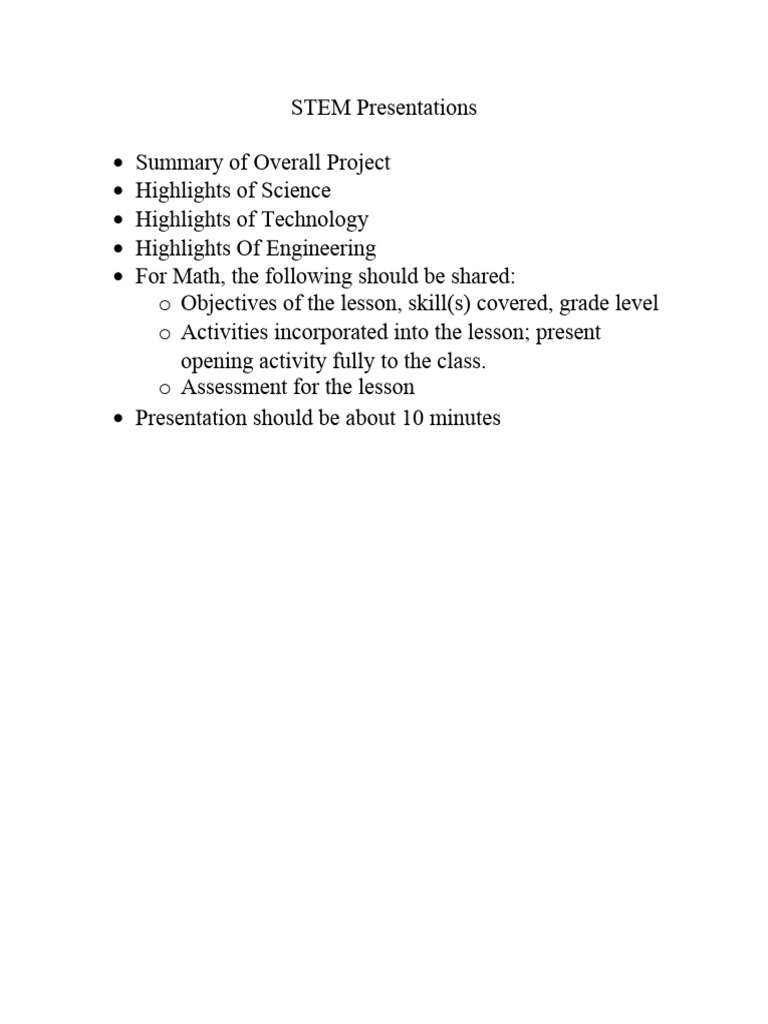 STEM PresentationsFall2023 | PDF | Teaching Methods & Materials | Art