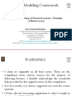 Class 14 - Mathematical Modeling of Chemical System