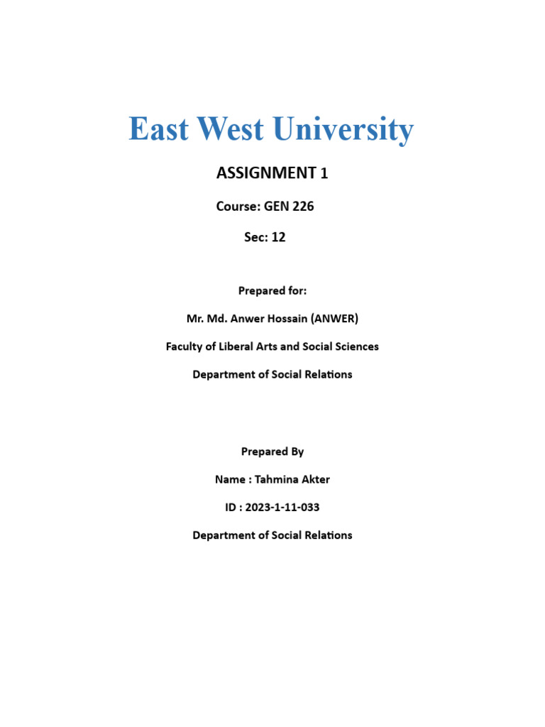 East West University 123 | PDF | Bangladesh
