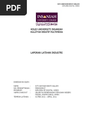Cth Report Latihan Industri Pdf