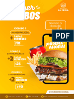 Flyer Anuncio Combos de Comida a Domicilio Hsssamburguesas Llamativo Amarillo