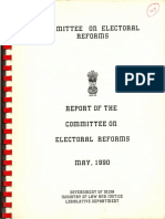 Dinesh Goswami Report on Electoral Reforms