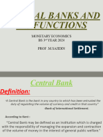 Central Bankig and Its Funtions New