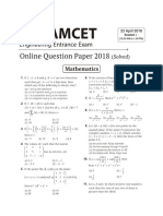 AP Eamcet 23 April 2018 Shift 1