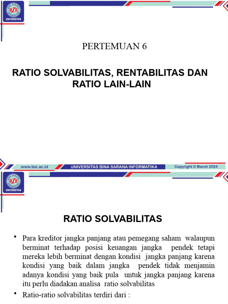 Analisis Rasio Solvabilitas dan Rentabilitas | PDF | Karier ...