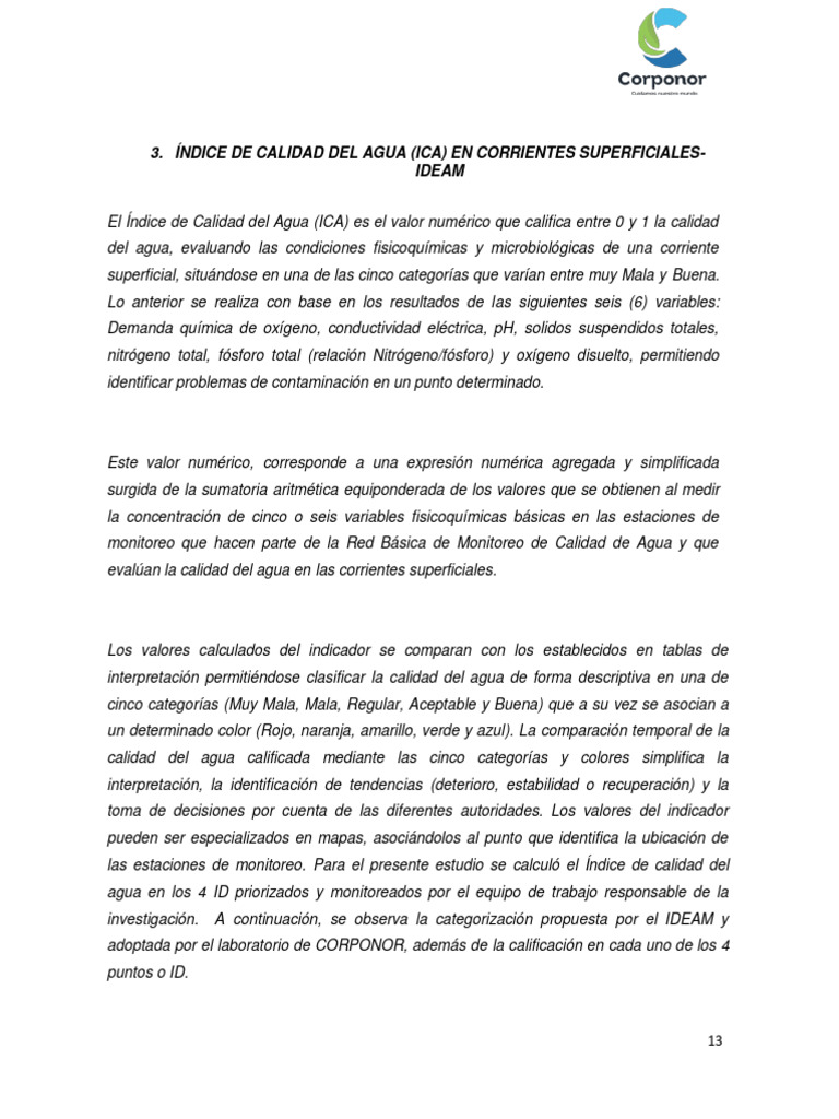 Índice de Calidad del Agua en 2021 | PDF | Calidad del agua | Agua