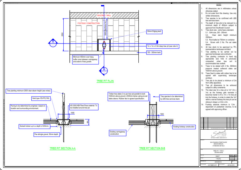 Tree Pit Construction Specifications | PDF | Trees | Sidewalk