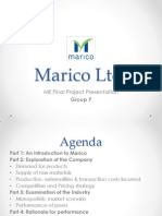 Marico LTD.: ME Final Project Presentation