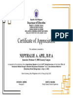 Certificate of Appreciation For Speaker in GRADUATION 2023