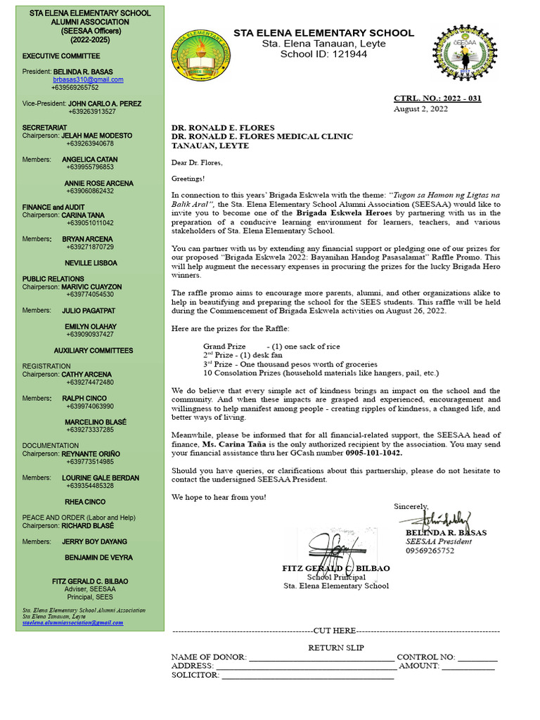 Sta. Elena Elementary Alumni Raffle 2022 | PDF | Behaviorism | Learning