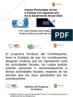 Deducciones Personales PF para Declaración Anual 2022