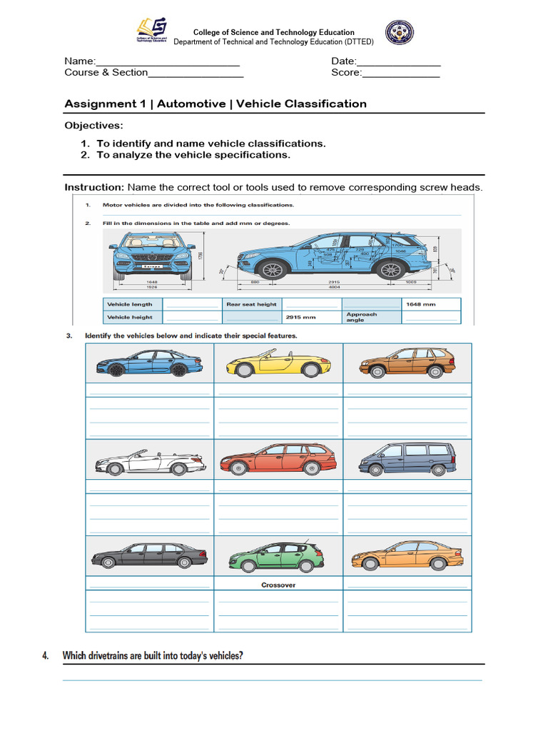 Automotive Vehicle Classification & Tools | PDF | Technology & Engineering