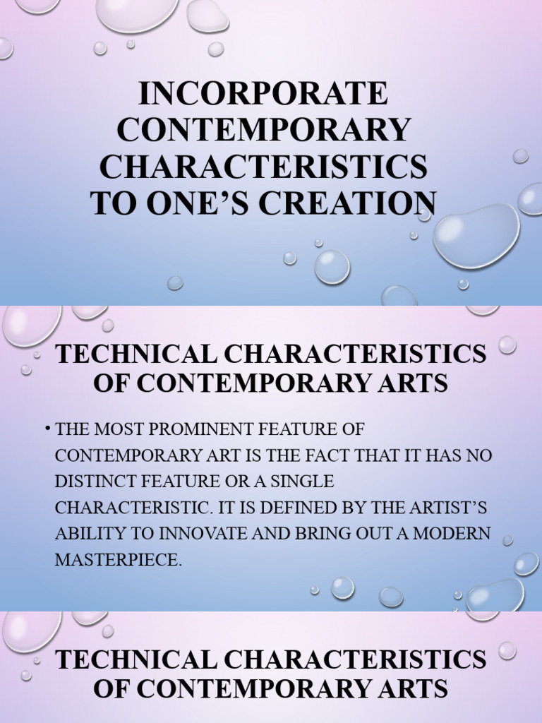 Key Characteristics of Contemporary Art | PDF | Paintings | Expressionism