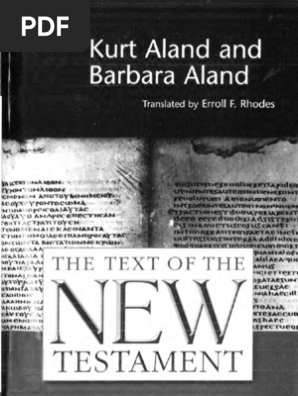 The Text Of The Ntestament Critical Editions And Modern - 