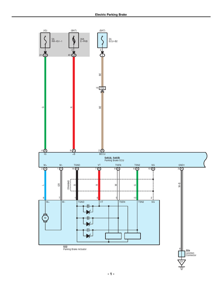 Electric Parking Brake Wiring Diagram | PDF | Computing | Computer ...