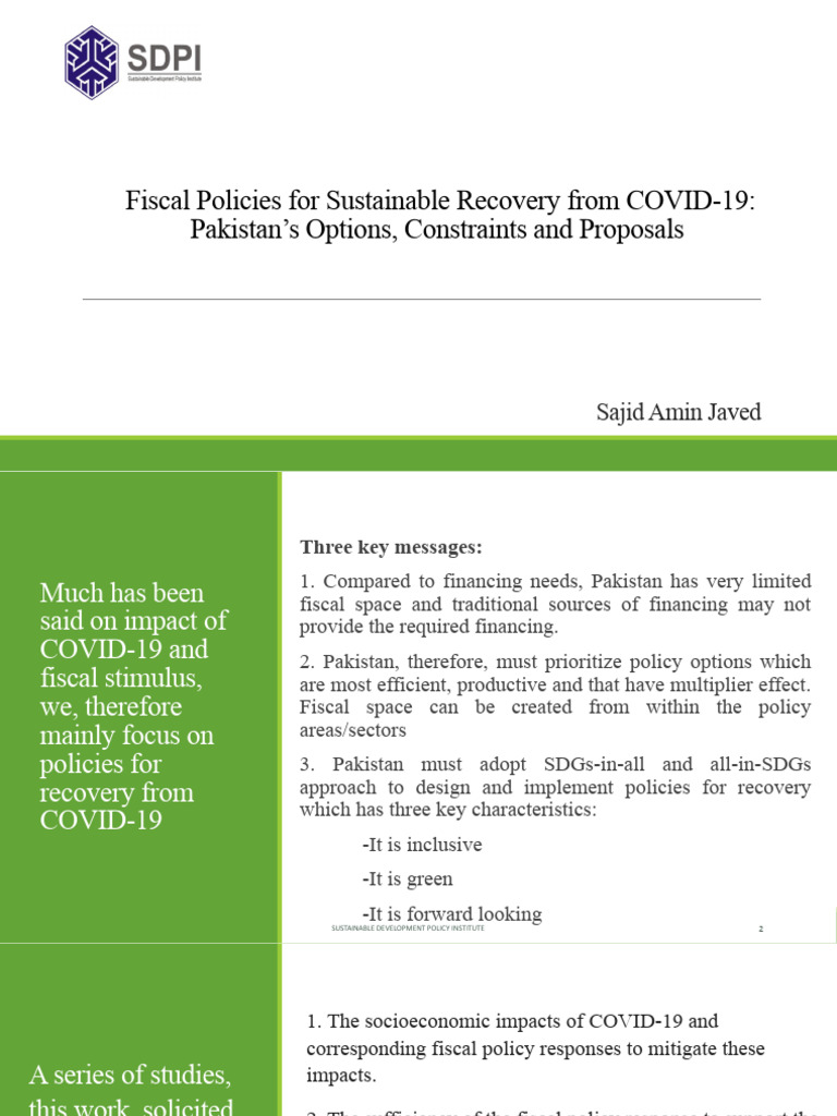 Fiscal Strategies for Pakistan's Recovery | PDF | Fiscal Policy ...
