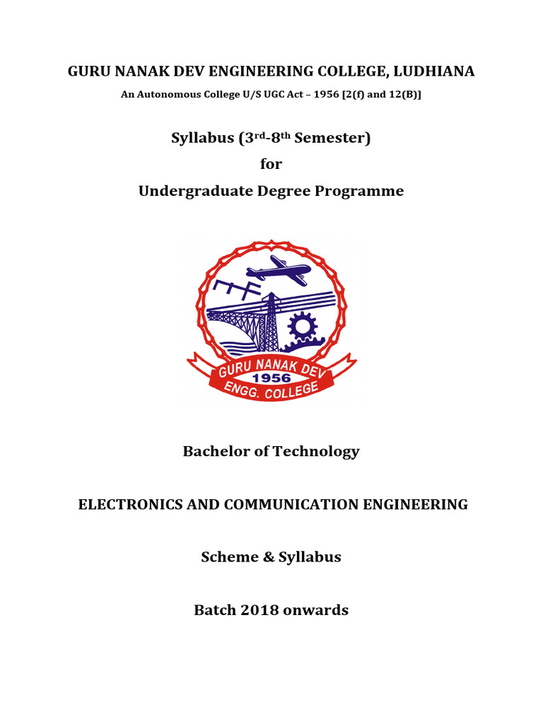 2018 B Tech Scheme Pdf Engineering Embedded System