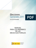 Manual Mesas Elector Ales Elecciones Generales 2011
