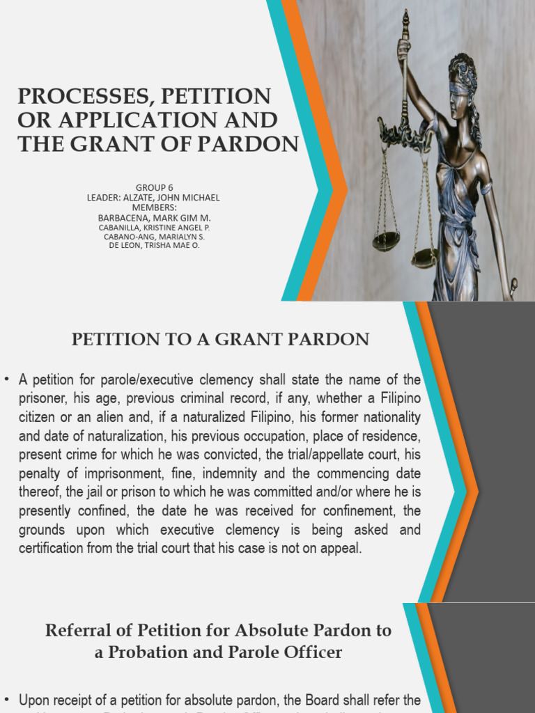 Granting Pardons: Application Process Guide | PDF | Pardon | Probation