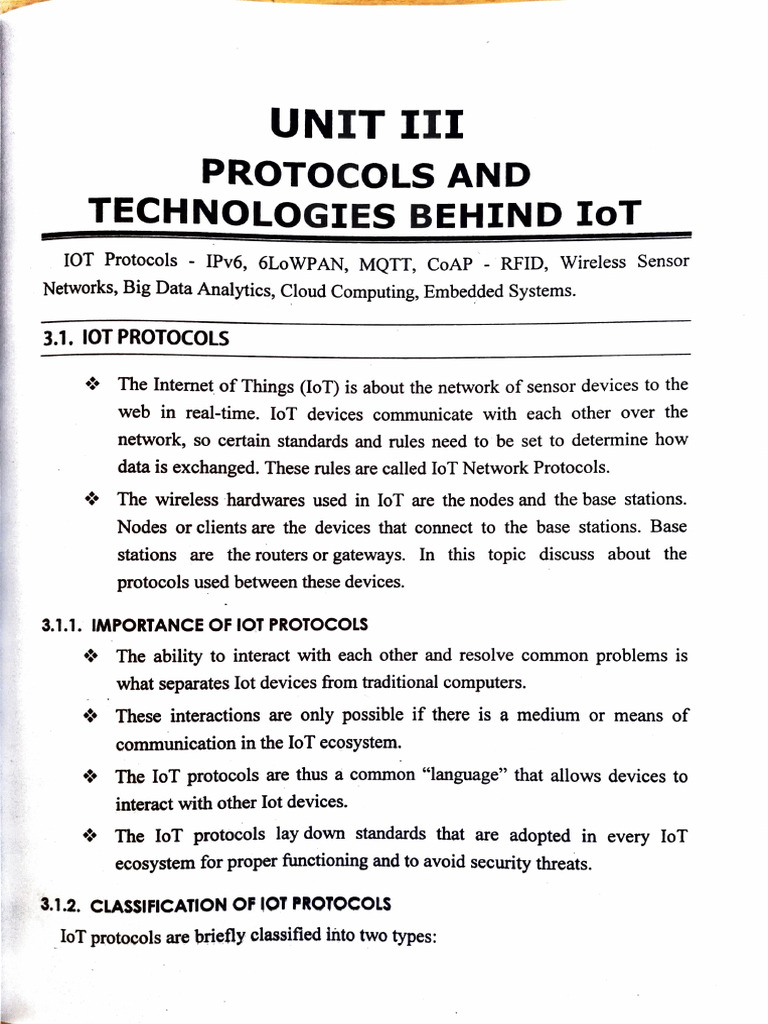 Iot Unit - 3 | PDF