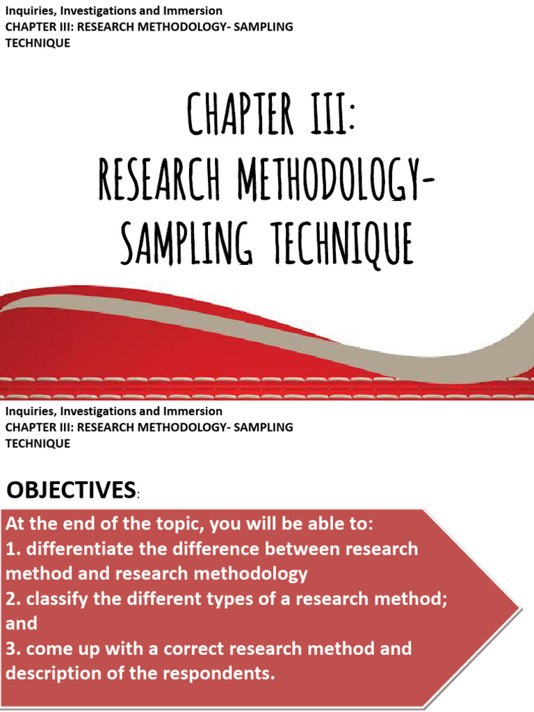 Research Methodology: Sampling Techniques | PDF | Sampling (Statistics ...