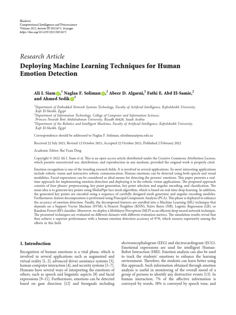 Deploying Machine Learning Techniques For Human em | PDF | Machine ...