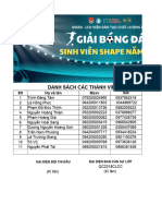 Danh Sách Đội - k23clc Fc