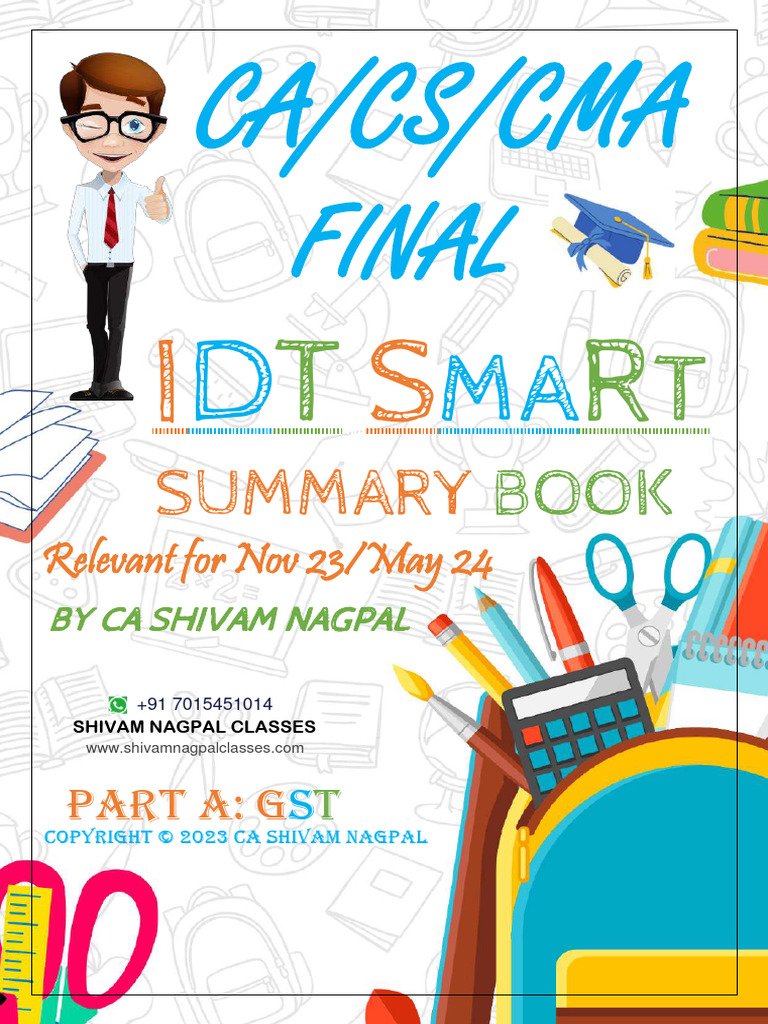 (Gdriveitbot) CA Final GST Smart Summary Notes For Nov 23 May 24 ...