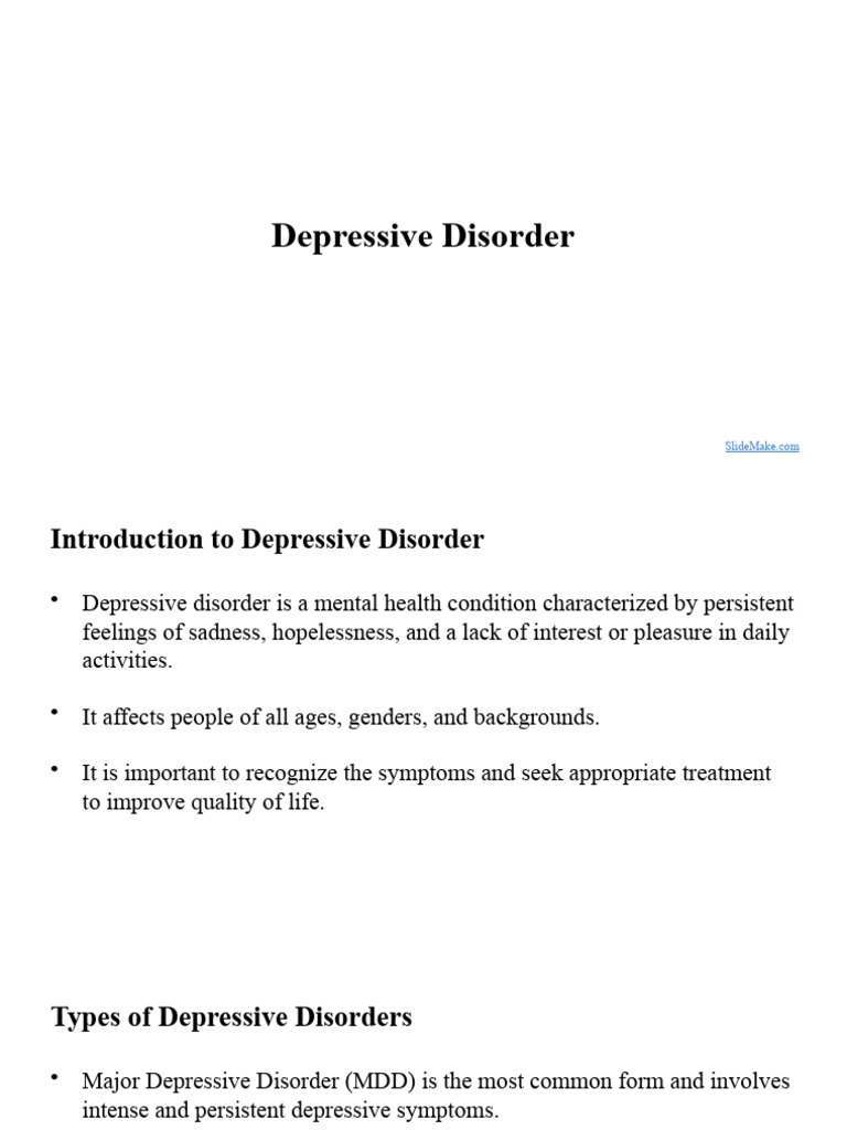 Depressive Disorder | PDF | Major Depressive Disorder | Mental Disorder