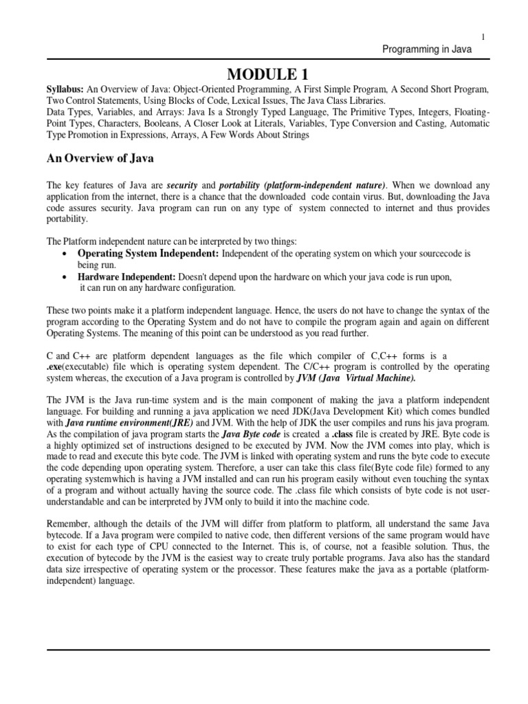 MODULE - 1 - NOTES With QUESTION - BANK | Download Free PDF ...