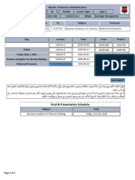 Business Analytics For Decision Making Dr. Mahmoud Hassanien 4th Sem. ST