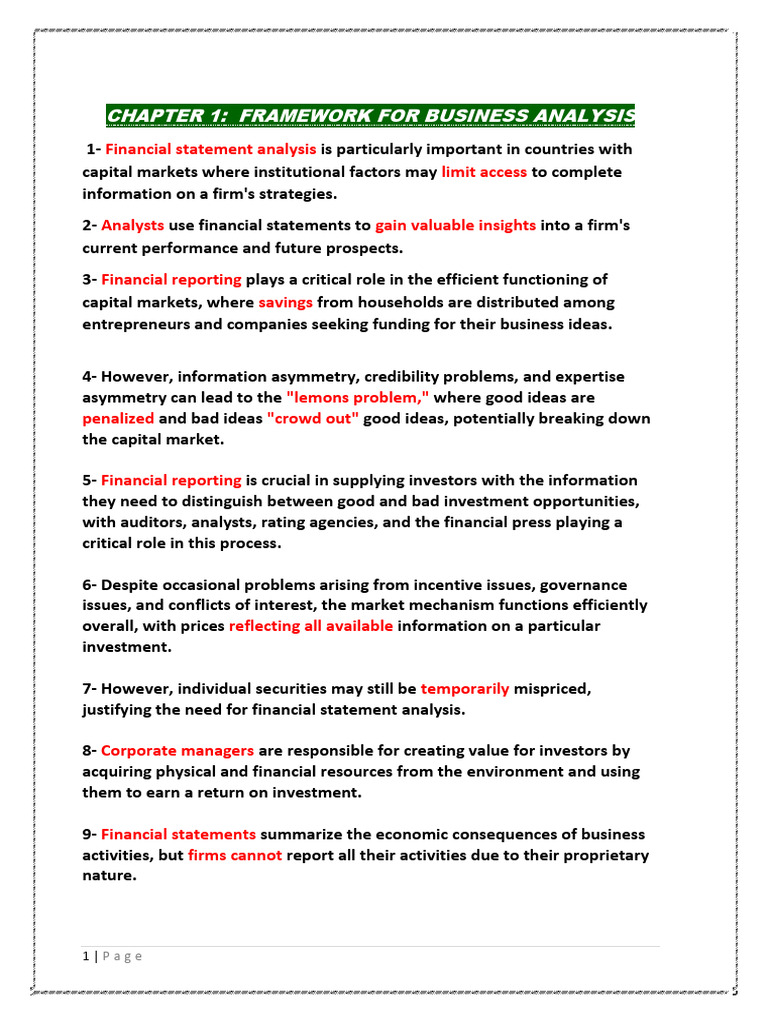 Chapter 1 | PDF | Financial Statement | Accounting