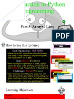 05 - Introduction To Python - Arrays and Lists