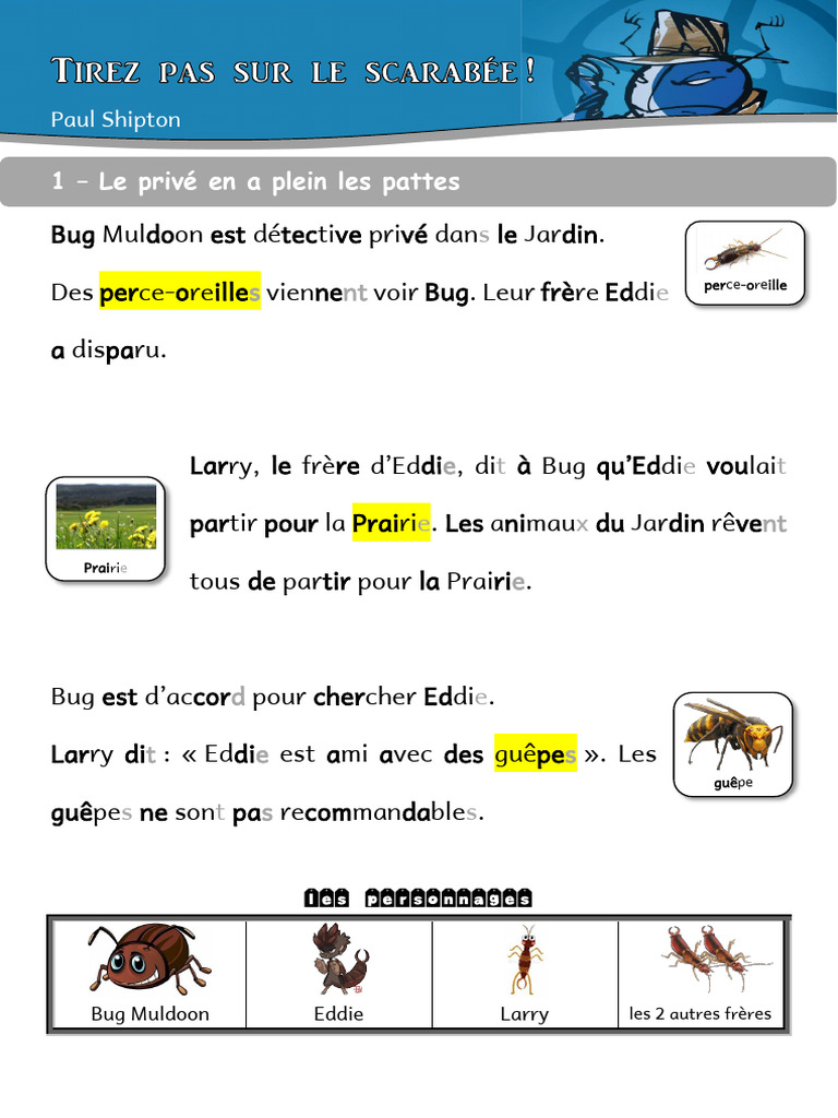 Enquête de Bug Muldoon au Jardin | PDF | Guêpe | Fourmi