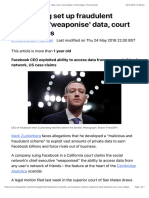 Zuckerberg Set Up Fraudulent Scheme To 'Weaponise' Data, Court Case Alleges - Technology - The Guardian