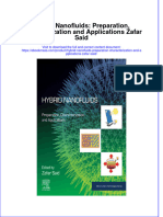 Read Online Textbook Hybrid Nanofluids Preparation Characterization and Applications Zafar Said Ebook All Chapter PDF