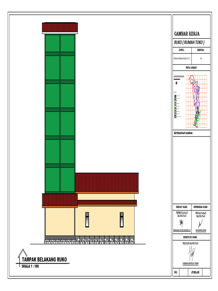Denah Ruko Rumah Toko Kapuas | PDF