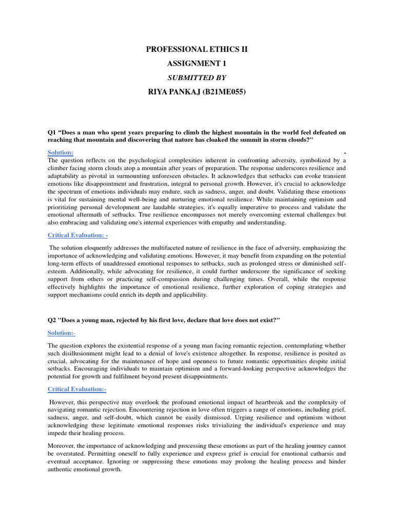 Emotional Resilience in Adversity | PDF | Psychological Resilience ...