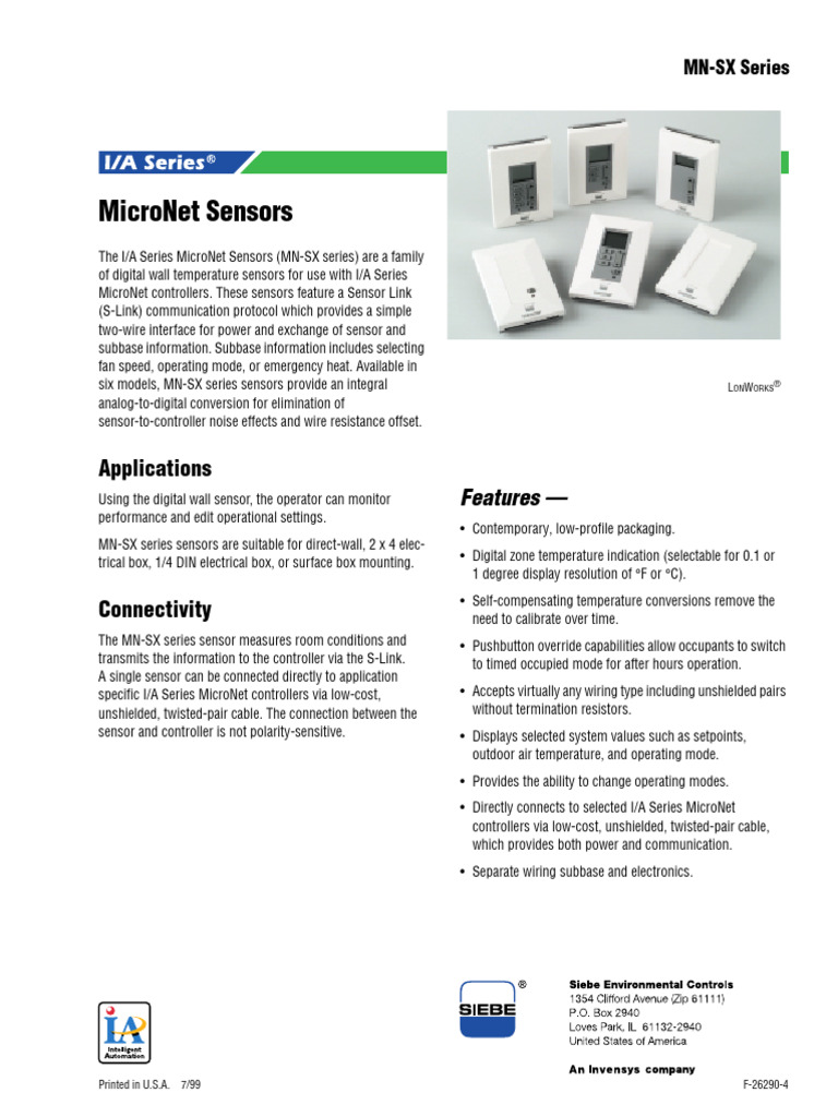 Micronet Sensors: Hardware Specifications Software Specifications | PDF ...