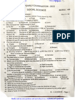10th Social Science EM Half Yearly Exam 2022 Original Question Paper Tirupattur District English Medium PDF Download