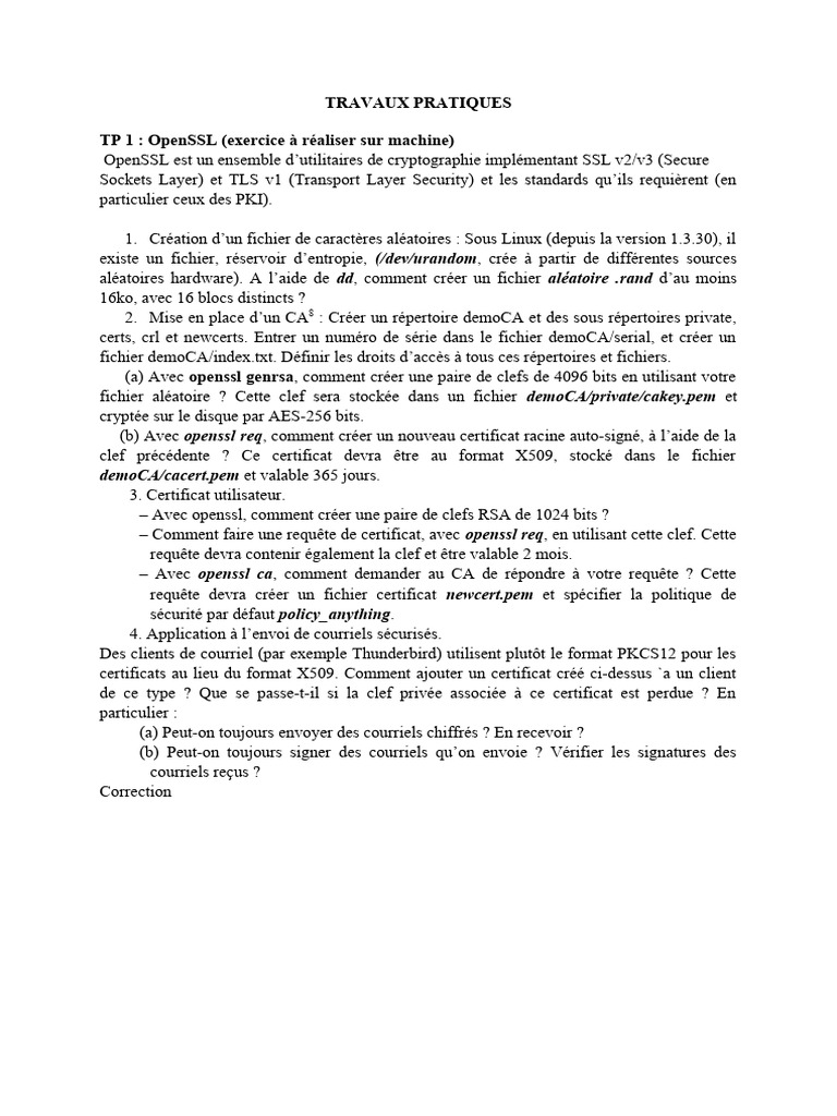 Guide Pratique OpenSSL et OpenSSH | PDF | Enveloppe de protection ...