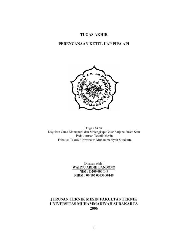Perencanaan ketel uap pipa api pdf