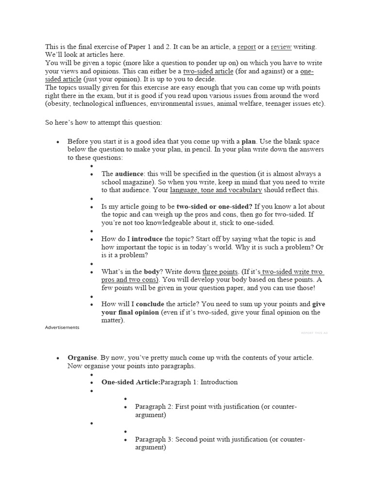 Writing for School Magazines | PDF | Argument