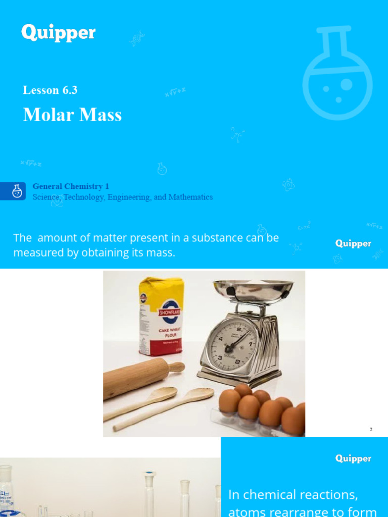 Understanding Molar Mass in Chemistry | PDF | Mole (Unit) | Physical ...