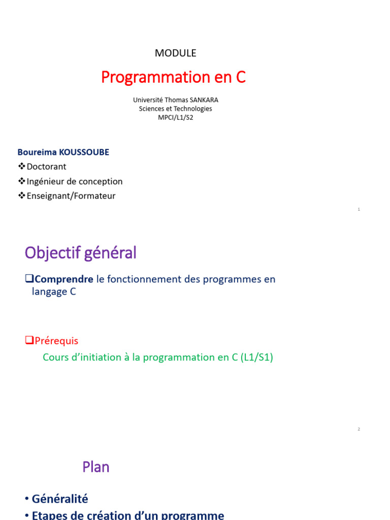 Introduction à la programmation en C | PDF | Pointeur (programmation ...