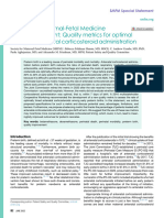 SMFM Quality Metrics For Optimal Timing of Antenatal Corticosteroid Administration