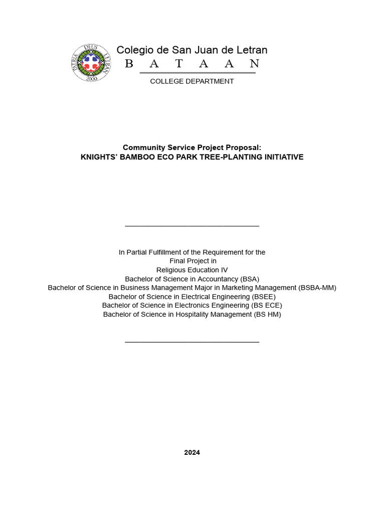 Tree-Planting Initiative at Letran-Bataan | PDF | Sustainability | Plants