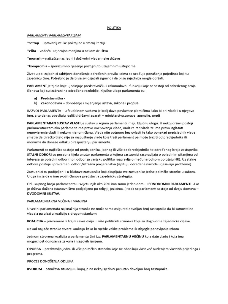 Politika Sa Prezentacijom Pdf