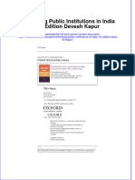 Read Online Textbook Rethinking Public Institutions in India 1St Edition Devesh Kapur Ebook All Chapter PDF